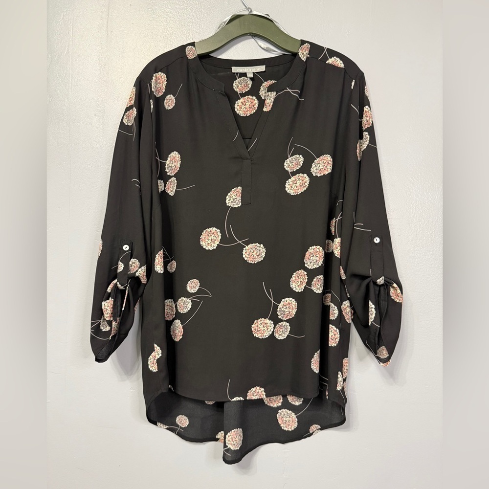 #9) Daniel Rainn Black Floral Blouse